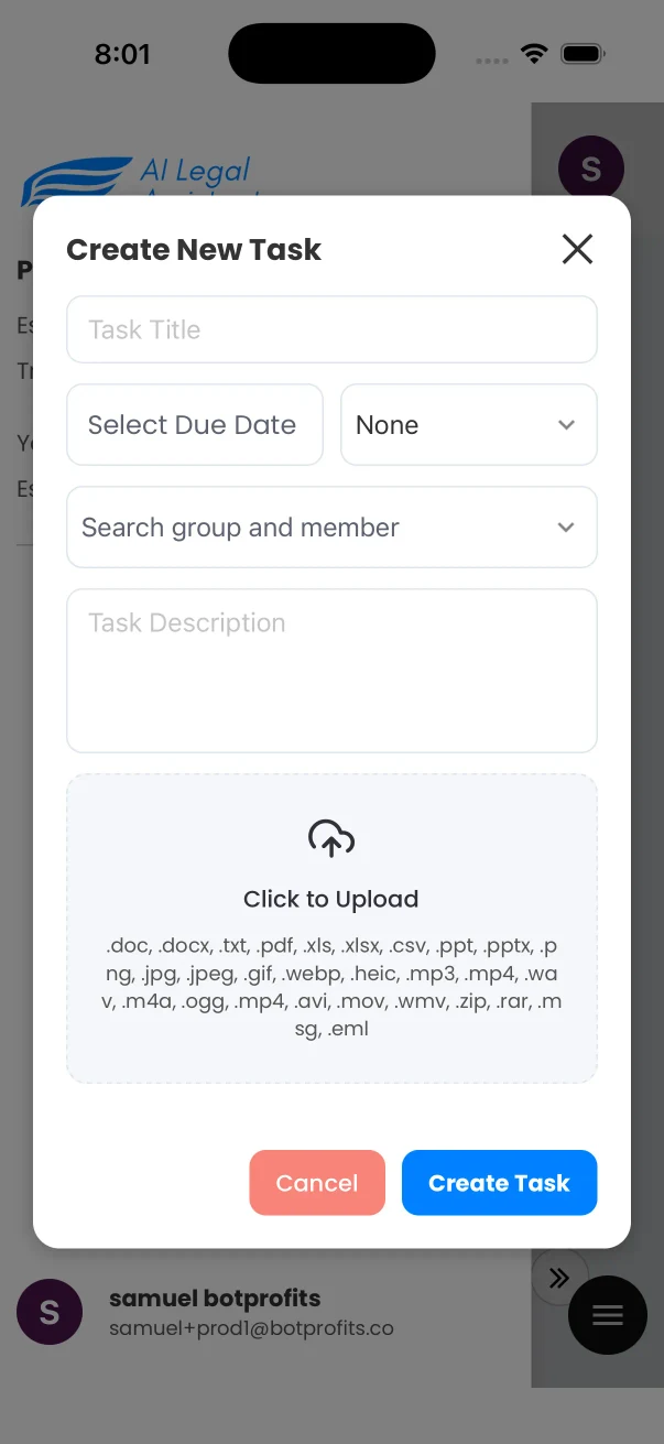 AI Legal Assistant Mobile App